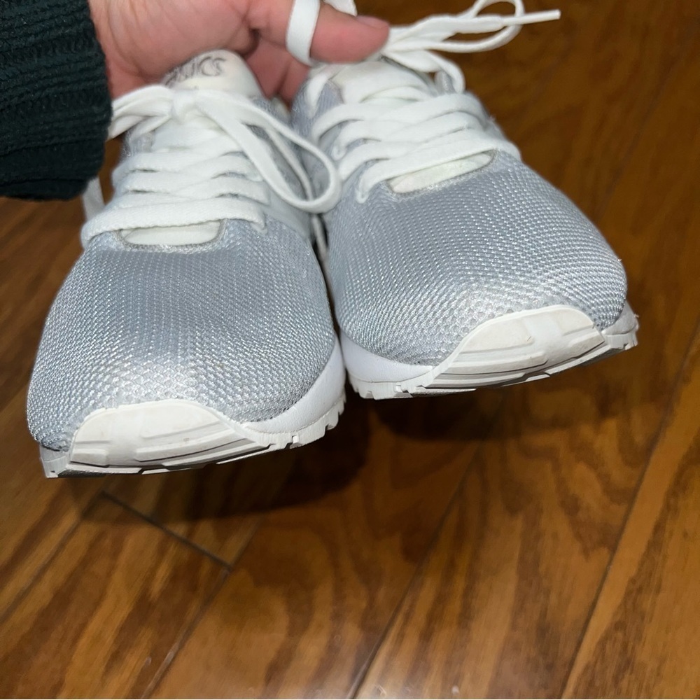Asics Soft Gray Gel-Kayano Trainer Evo Fashion Athletic Sneakers Size 7.5 - Picture 6 of 15